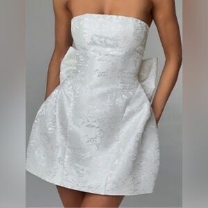 Babyboo elenora mini dress (removable bow) ivory / bridal / XS